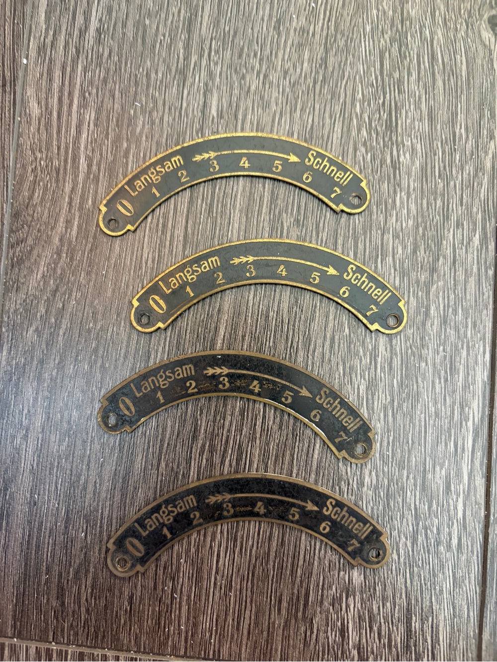 Vintage Brass Tone Speed Dial Accent Plaques
